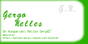 gergo melles business card